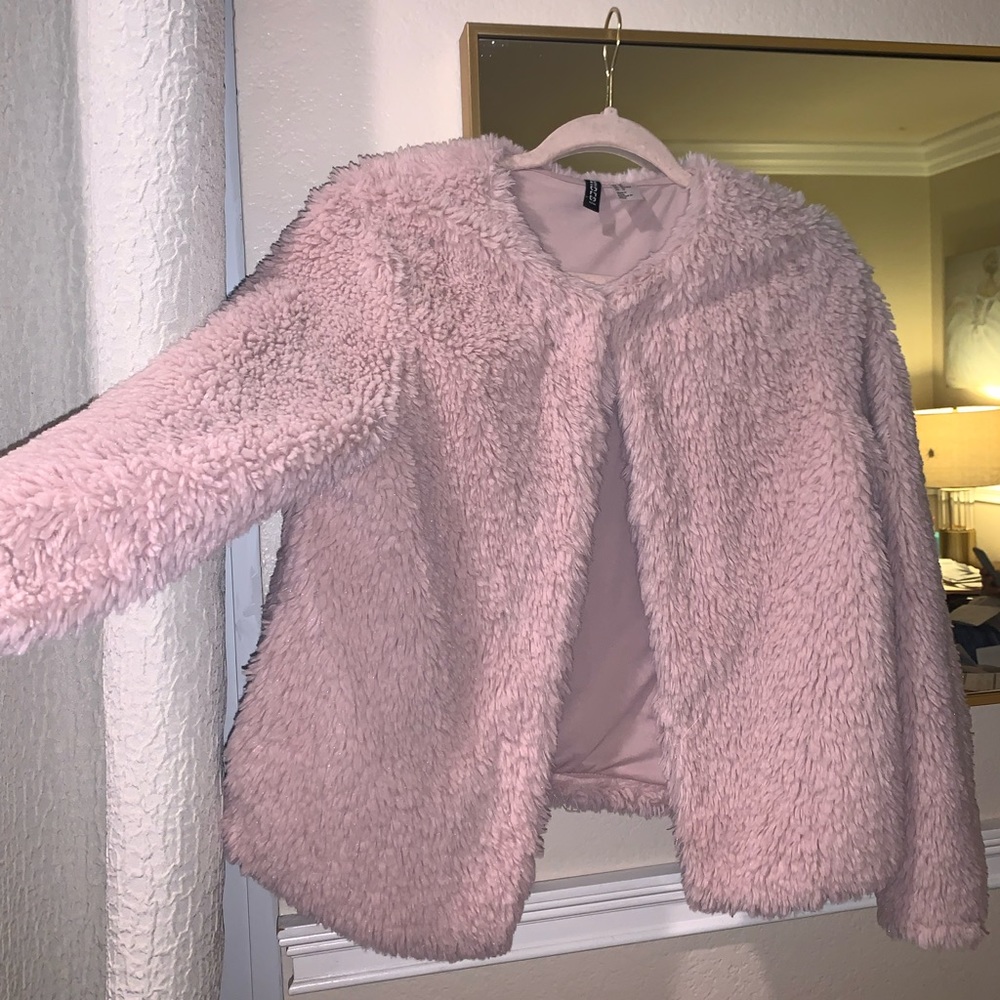 H&M Fuzzy Pink Jacket